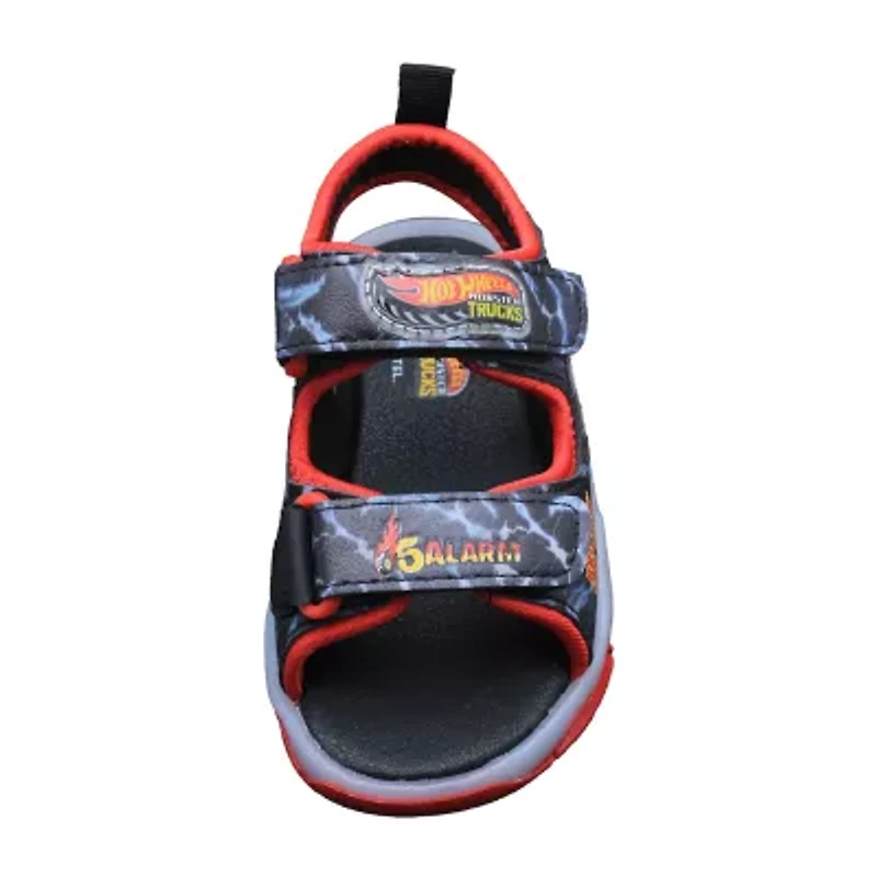 Hot Wheels Boys Adjustable Strap Footbed Sandals