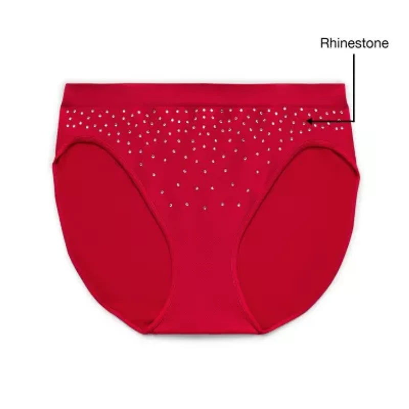 Ambrielle Womens Seamless High Cut Panty