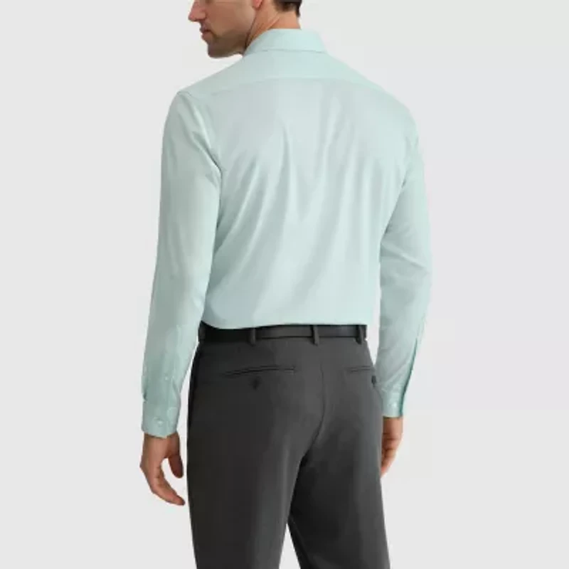 Van Heusen Comfort Performance Mens Slim Fit Stretch Fabric Wrinkle Free Dress Shirt