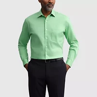 Van Heusen Everyday Defense Stain Shield Fitted Mens Modern Fit Stretch Fabric Wrinkle Free Dress Shirt