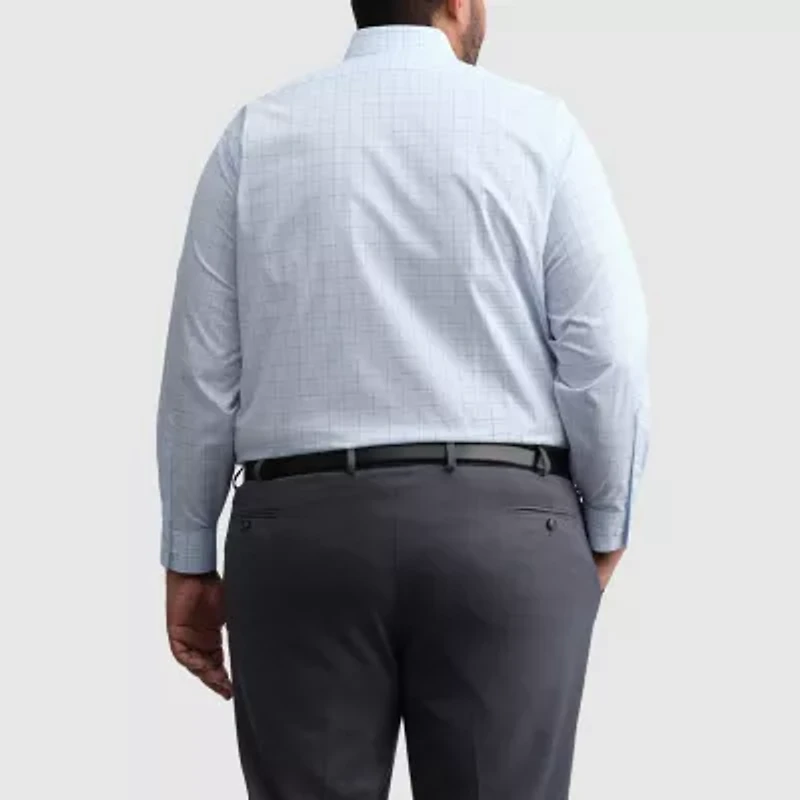Van Heusen Ultra Flex Big and Tall Mens Regular Fit Stretch Fabric Wrinkle Free Long Sleeve Dress Shirt