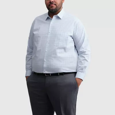 Van Heusen Ultra Flex Big and Tall Mens Regular Fit Stretch Fabric Wrinkle Free Long Sleeve Dress Shirt