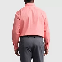 Van Heusen Everyday Defense Stain Shield Big and Tall Mens Stretch Fabric Wrinkle Free Long Sleeve Dress Shirt