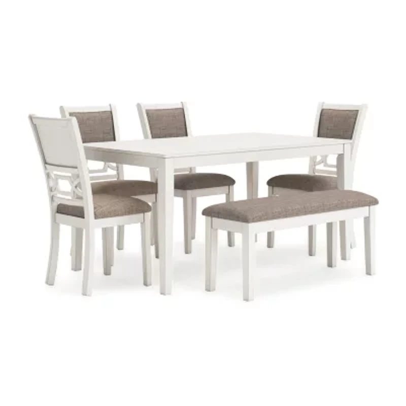 Signature Design by Ashley Eddyberg Dining Table and 4 Chairs and Bench