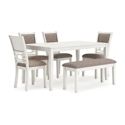 Signature Design by Ashley Eddyberg Dining Table and 4 Chairs and Bench