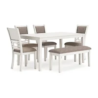 Signature Design by Ashley Eddyberg Dining Table and 4 Chairs and Bench