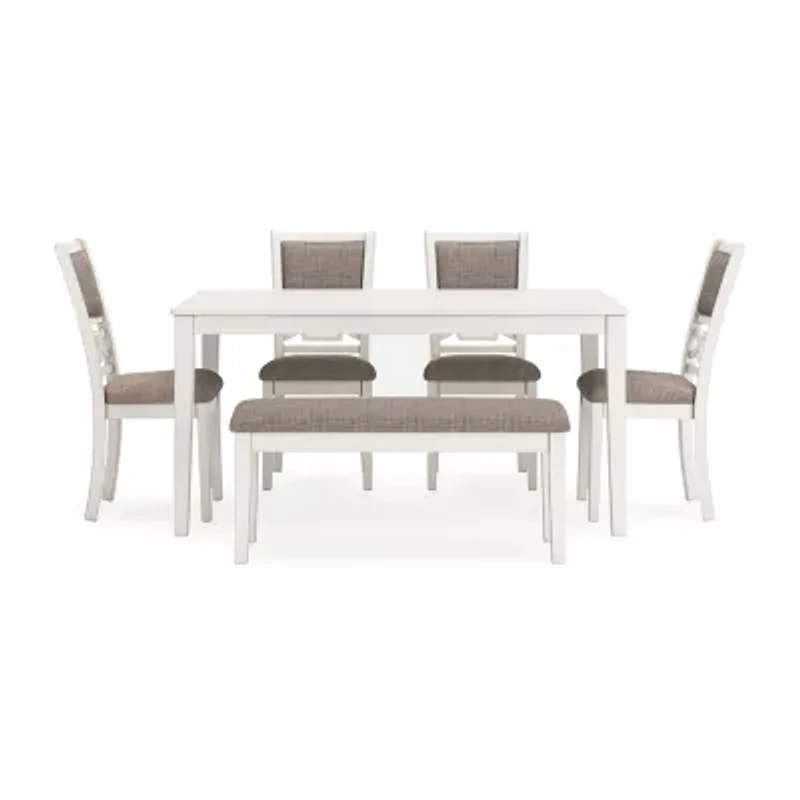Signature Design by Ashley Eddyberg Dining Table and 4 Chairs and Bench