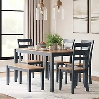 Signature Design by Ashley Getty Dining Table and 4 Chairs Bench