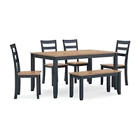 Signature Design by Ashley Getty Dining Table and 4 Chairs Bench