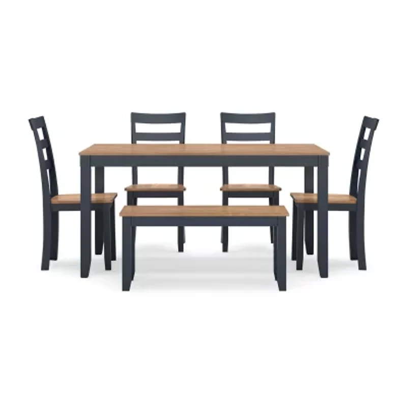 Signature Design by Ashley Getty Dining Table and 4 Chairs Bench