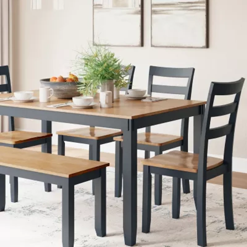 Signature Design by Ashley Getty Dining Table and 4 Chairs Bench