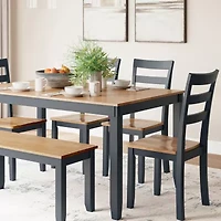 Signature Design by Ashley Getty Dining Table and 4 Chairs Bench