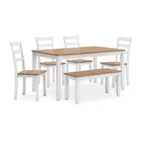 Signature Design by Ashley Getty Dining Table and 4 Chairs Bench