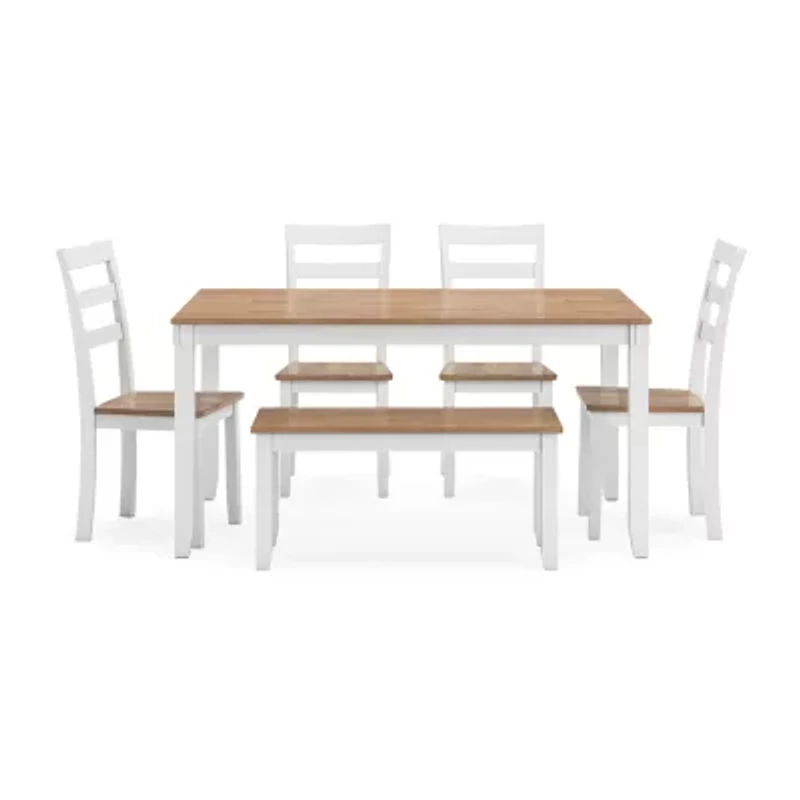 Signature Design by Ashley Getty Dining Table and 4 Chairs Bench