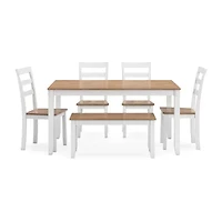Signature Design by Ashley Getty Dining Table and 4 Chairs Bench