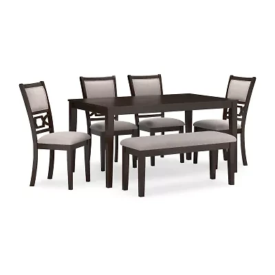 Signature Design by Ashley Eastlang Dining Table and 4 Chairs and Bench