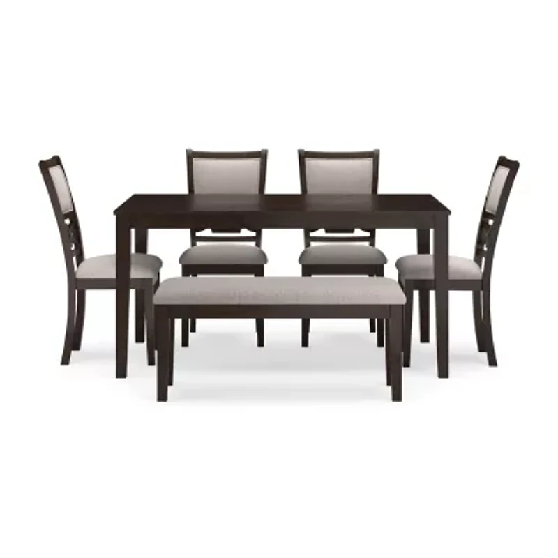 Signature Design by Ashley Eastlang Dining Table and 4 Chairs and Bench