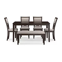 Signature Design by Ashley Eastlang Dining Table and 4 Chairs and Bench