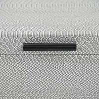 Cheungs Gray Snakeskin Themed Vinyl Box Set With Black Handles Jewelry Organizer