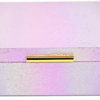 Cheungs Pink Seascale Pattern Iridescent Box Set With Gold Hardware Jewelry Organizer