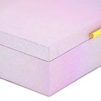 Cheungs Pink Seascale Pattern Iridescent Box Set With Gold Hardware Jewelry Organizer