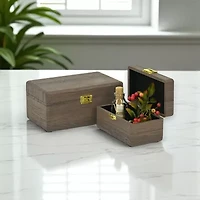 Cheungs Boxes With Gold Handles Espresso Jewelry Organizer