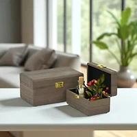 Cheungs Boxes With Gold Handles Espresso Jewelry Organizer