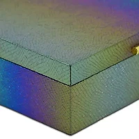 Cheungs Rainbow Seascale Pattern Box Set With Gold Hardware Jewelry Organizer