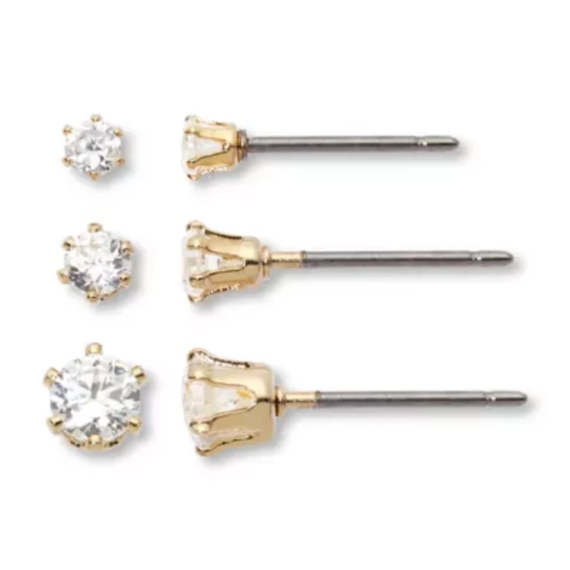 Mixit Womens Hypoallergenic 3 Pair Earring Set