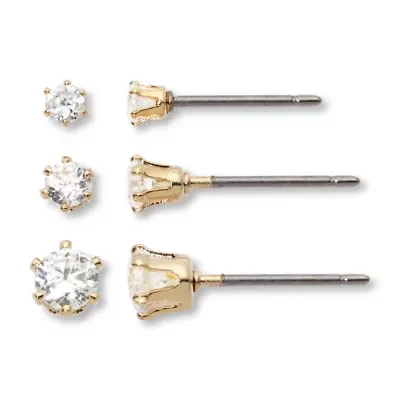 Mixit Womens Hypoallergenic 3 Pair Earring Set