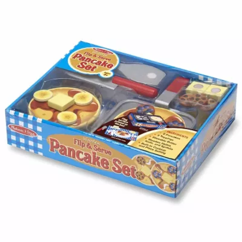 Melissa & Doug Wooden Flip & Serve Pancake Set Play Kitchen