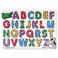Melissa & Doug See-Inside Alphabet Peg Puzzle Interactive Toy