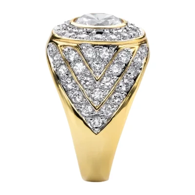 Mens /2 CT. T.W. Cubic Zirconia 14K Gold Over Brass Round Fashion Ring