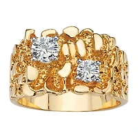 Mens / CT. T.W. Cubic Zirconia 14K Gold Over Brass Round Fashion Ring