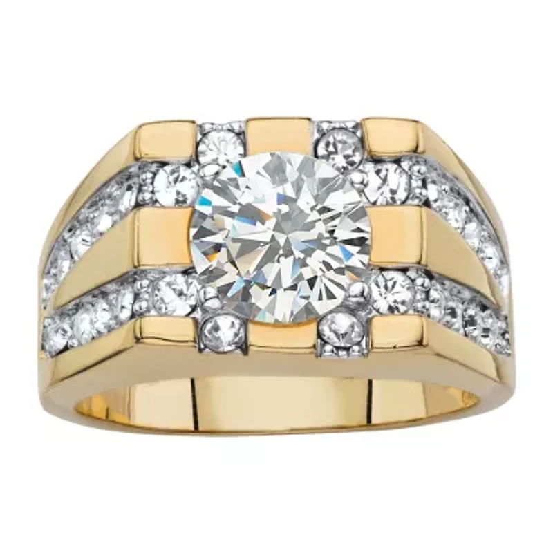Mens 2 CT. T.W. Cubic Zirconia 14K Gold Over Brass Round Fashion Ring