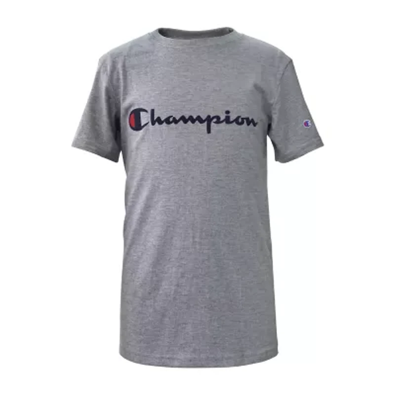 Champion Big Kid Boys Crew Neck Short Sleeve Regular Fit Graphic T-Shirt