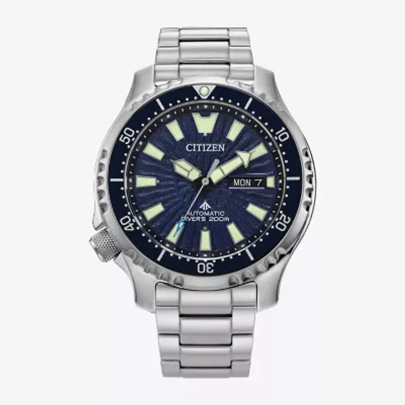Citizen Mens Automatic Silver Tone Stainless Steel Bracelet Watch Ny0136-52l