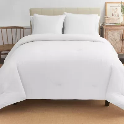 Boutique Living Percale 3-pc. Floral Midweight Comforter Set