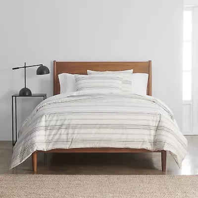 Simply Put Percale 3-pc. Cotton 100% Duvet Cover Set