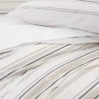 Simply Put Percale 3-pc. Cotton 100% Duvet Cover Set