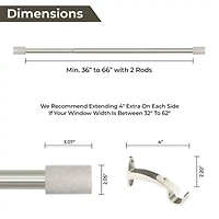 Deco Window Barrel Marbel 1 IN Curtain Rod