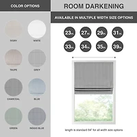 Madison Park Colm Energy Saving Cordless Room Darkening Roman Shade