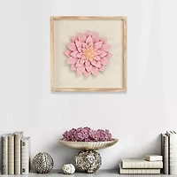 Cheungs Framed Pink Flower Wood Wall Art
