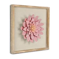 Cheungs Framed Pink Flower Wood Wall Art