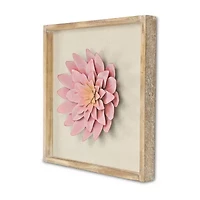 Cheungs Framed Pink Flower Wood Wall Art