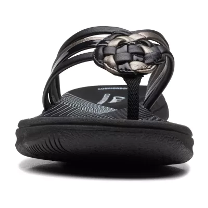 Clarks Cloudsteppers Womens Breeze Coral Flip-Flops