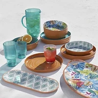 Turquoise Sun 4-pc. Dishwasher Safe Melamine Dinner Plates