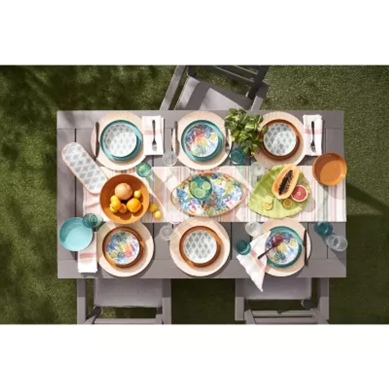 Turquoise Sun 4-pc. Dishwasher Safe Melamine Dinner Plates