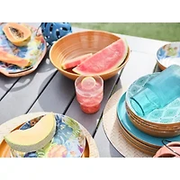 Turquoise Sun 15in Faux Rattan Natural 4-pc. Placemats