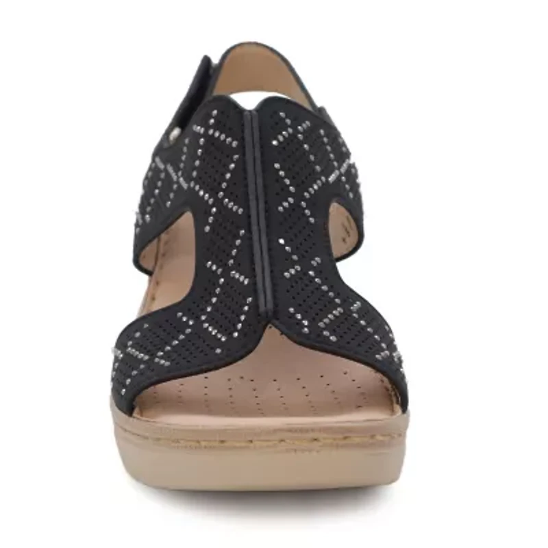 Yoki Crimson Womens Round Work Shoes